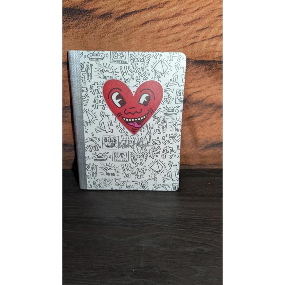 Brand New Keith Haring Heart Face  Lined Composition Notebook